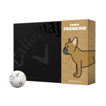Chrome Tour Small Dogs: Fawn French Bulldog Golf Balls