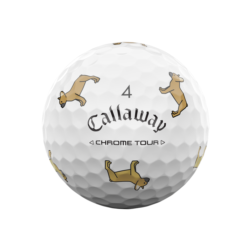 Chrome Tour « Small Dogs » : Balles de golf Bulldog français couleur fauve - View 5