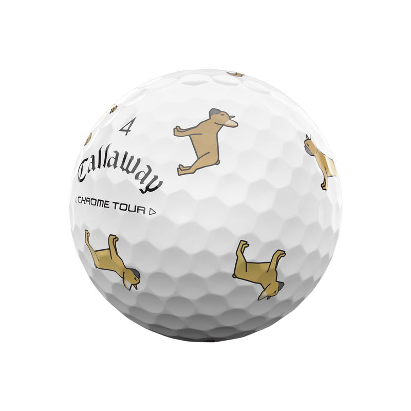 Chrome Tour « Small Dogs » : Balles de golf Bulldog français couleur fauve - View 6